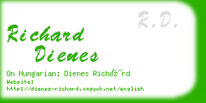 richard dienes business card